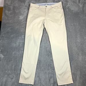 Peter Millar Pants Mens 36 Beige Stretch Performance Career Golf Cotton Modal